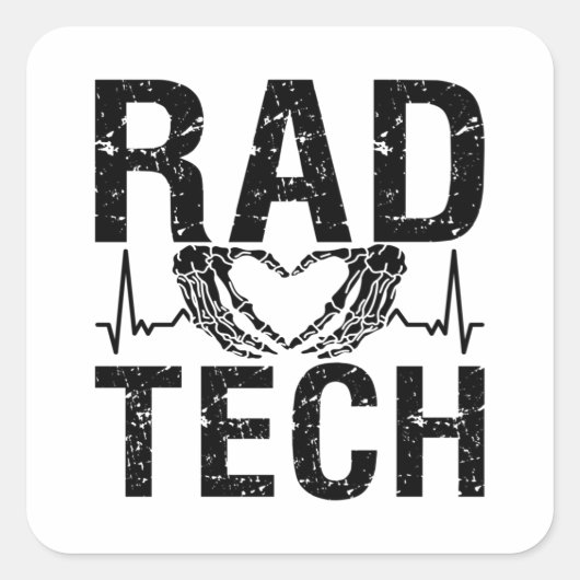 Sticker Carré Rad Tech Medicine Technologist Xray Radiology Tech (Devant)