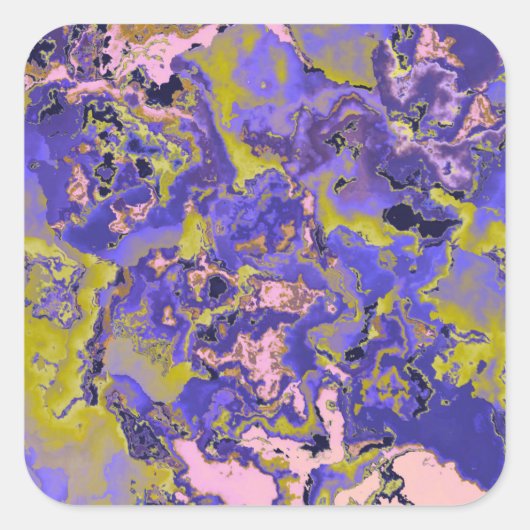 Sticker Carré Radioactive Marble (Devant)