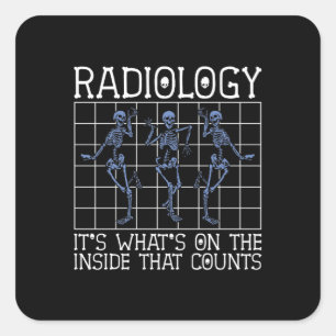Sticker Carré Radiologie C'est ce qui se passe à l'intérieur du