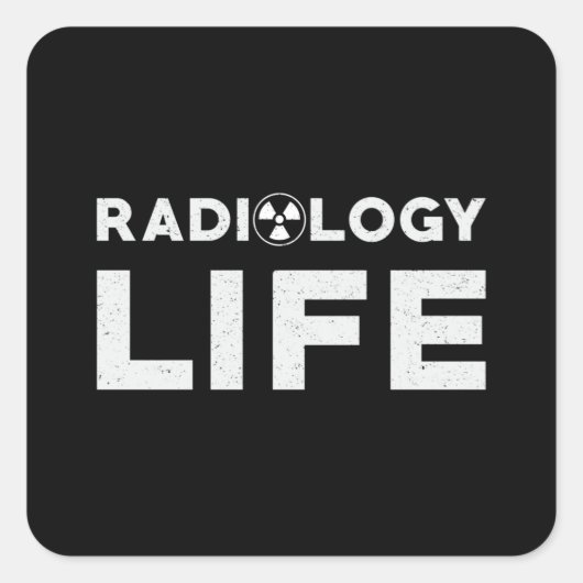 Sticker Carré Radiologie Vie Tech Rad Technologue Xray Tech (Devant)