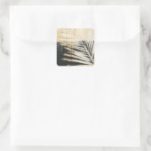 Sticker Carré Raffie d'or - Franges de palme (Sac)