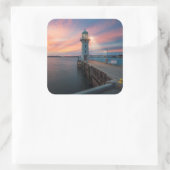 Sticker Carré Raffles phare | Marina, Singapour (Sac)