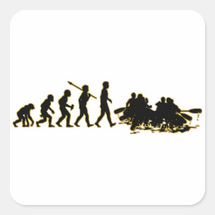 Sticker Carré Rafting en eau vive