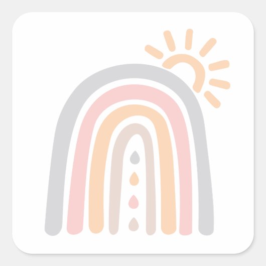 Sticker Carré Rainbow (Devant)