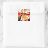 Sticker Carré Rainbow Begonia flower watercolour original (Sac)