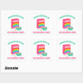 Sticker Carré Rainbow Cereal Anniversaire de enfant Party (Feuille)
