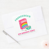 Sticker Carré Rainbow Cereal Anniversaire de enfant Party (Enveloppe)