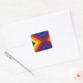 Sticker Carré Rainbow Chevrons (Enveloppe)