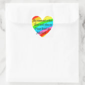 STICKER CARRÉ RAINBOW COEUR JOHN 15:12 CONCEPTION (Sac)