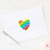 STICKER CARRÉ RAINBOW COEUR JOHN 15:12 CONCEPTION (Enveloppe)