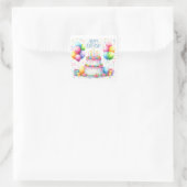 Sticker Carré Rainbow colors Birthday (Sac)