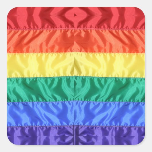 Sticker Carré Rainbow Flag Gay pride LGBTQ L'amour LGBT (Devant)