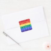 Sticker Carré Rainbow Flag Gay pride LGBTQ L'amour LGBT (Enveloppe)