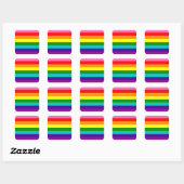 Sticker Carré Rainbow Gay Pride LGBT Original 8 Stripes (Feuille)