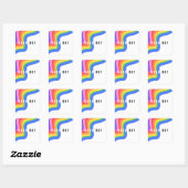 Sticker Carré Rainbow Good Boy - Sticker, Fun Gay pride Icon (Feuille)