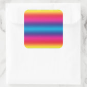 Sticker Carré Rainbow Gradient - Customisé Rainbows Modèle (Sac)