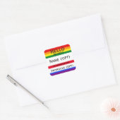 Sticker Carré Rainbow Hello Pronouns (Enveloppe)