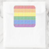 Sticker Carré Rainbow Houndstooth (Sac)