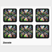 Sticker Carré Rainbow Lily and Heart (Feuille)
