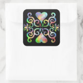Sticker Carré Rainbow Lily and Heart (Sac)