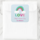 Sticker Carré Rainbow Love Valentine's Day (Sac)