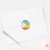 Sticker Carré Rainbow Mane Unicorn (Enveloppe)