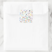 Sticker Carré Rainbow Pride Drapeau BIPOC Étoiles Art Motif (Sac)