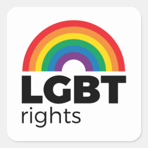 Sticker Carré Rainbow Rights