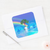 Sticker Carré Rainbow Tree (Enveloppe)