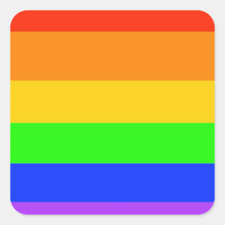 Sticker Carré Rainbows Partout !