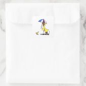 Sticker Carré Raincoat italien Greyhound (Sac)