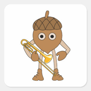 Sticker Carré Rainure trombone