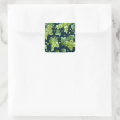Sticker Carré Raisin vert : Aquarelle Motif foncé (Sac)