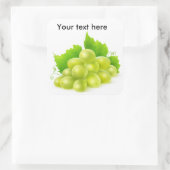 Sticker Carré raisins blancs (Sac)