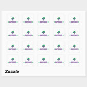 Sticker Carré Raisins Drôles (Feuille)