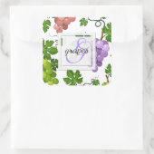 Sticker Carré Raisins et raisins doux (Sac)