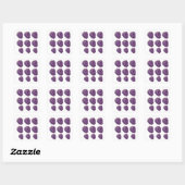 Sticker Carré Raisins Violets (Feuille)