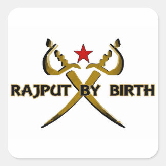Sticker Carré Rajput By Birth Red Star