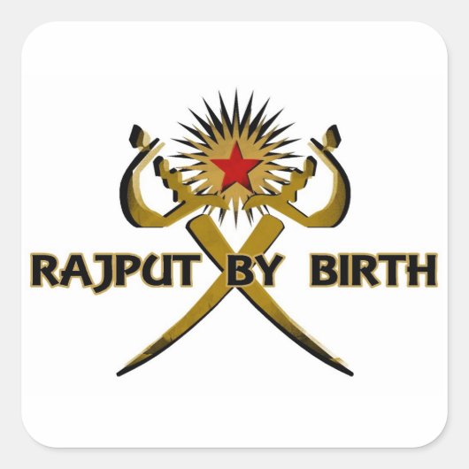 Sticker Carré Rajput By Birth Sun Star (Devant)