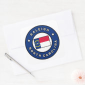Sticker Carré Raleigh Caroline du Nord (Enveloppe)