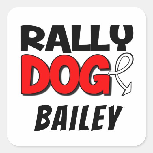 Sticker Carré Rallye Dog Obedience Sport (Devant)