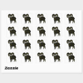 Sticker Carré Ram Space Stars Silhouette (Feuille)
