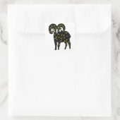 Sticker Carré Ram Space Stars Silhouette (Sac)