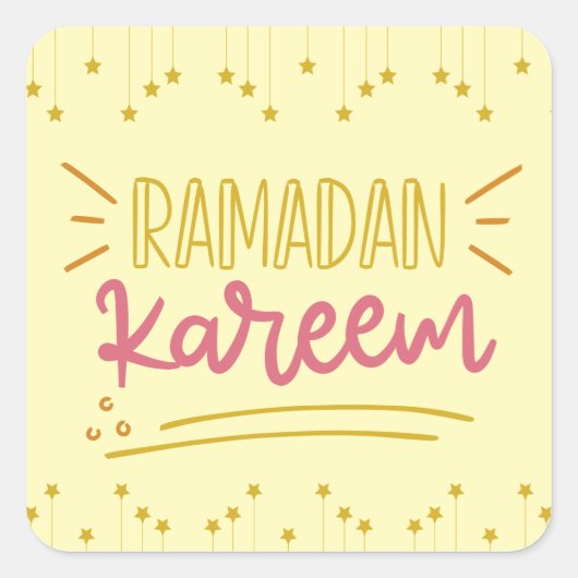 STICKER CARRÉ RAMADAN KAREEM (Devant)