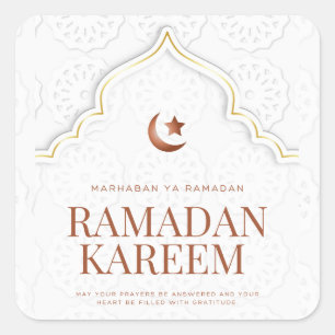 Sticker Carré Ramadan Kareem Art de l'arche islamique