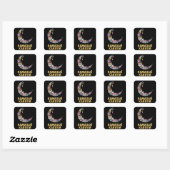 Sticker Carré Ramadan Kareem Moubarak Lune de jeûne (Feuille)