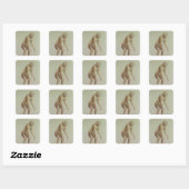 Sticker Carré Ramapithecus (Feuille)