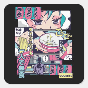 STICKER CARRÉ RAMEN SHOP ANIME