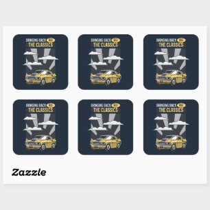 Sticker Carré Ramenez la voiture classique Retro Muscle