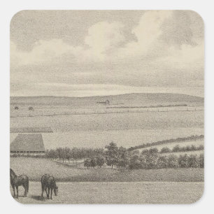 Sticker Carré Ranch de Brae de moulin, le Kansas